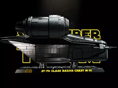Razor Crest Ship - Tested and Ready for 3D printing 3D print model