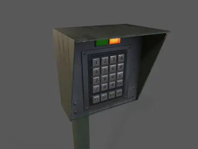 Access control panel  Low-poly 3D model