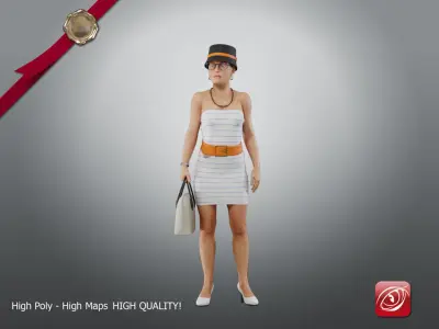 Casual Female A CC 21 30 001 3D model