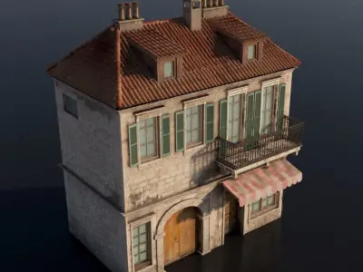 Mediterranean House 02  3D model