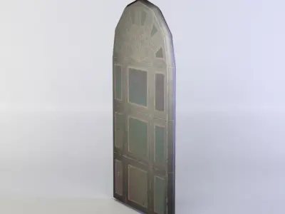 Window arched - arched Low-poly 3D model