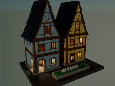 ALSACIAN HOUSE 3D Free 3D model