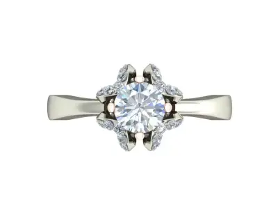 Women Ring  Render 3dm STL OBJ FBX Details 3D print model 257