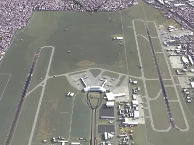 Lagos - Murtala Muhammed International Airport - LOS Low-poly 3D model