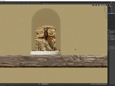 SAUDI ARABIA ULA Gate WITH an ARABIAN HORSE ATTACHED IN THE BACK 3D model