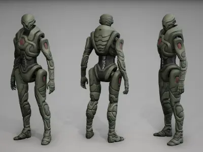 Robot 6 Low-poly 3D model