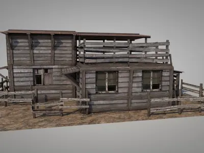Anatolian Village Shack 2 Low-poly 3D model