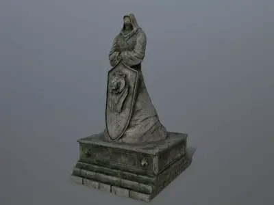 statue 03 Low-poly 3D model