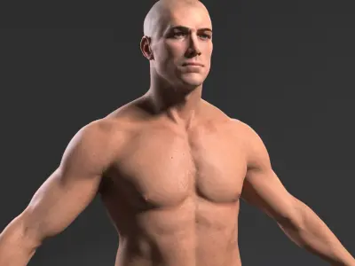  Realistic Rigged Man Vray &amp; MentalRay 