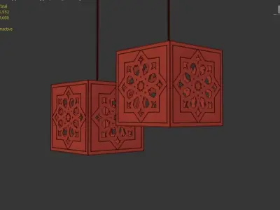 Chandelier cube 3D model
