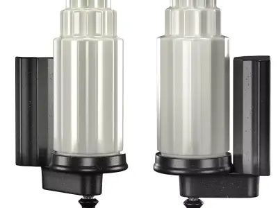 Echo Large Art Deco Porcelain Wall Sconce 3D model