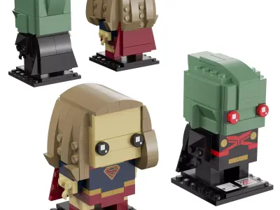Lego BrickHeadz - 41496 Supergirl and Martian Manhunter 3D model