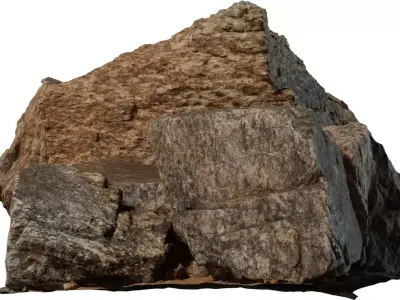 Realistic Rock Formation Pack Low-poly 3D model