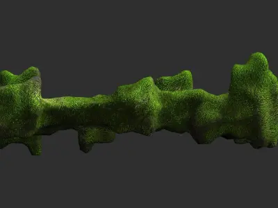 Stone Bridge - Moss 2 Low-poly 3D model