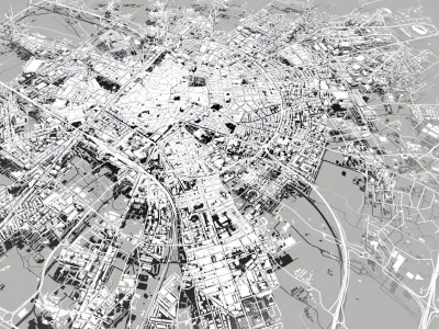 Cityscape Lecce Italy 3D model