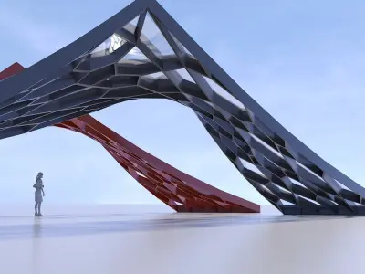 Decoration stand for park 3D model