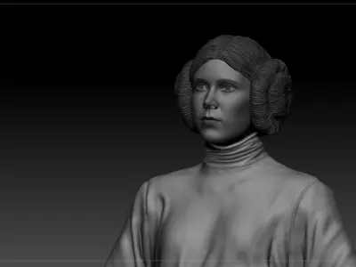 Carrie Fisher - Leia Organa - Star Wars A new hope 3D print model