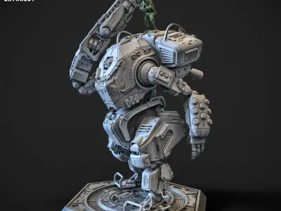 A Robot and His Big Robot 100mm 3D print model