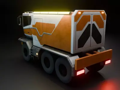 Sci-Fi Truck  - Game Ready - PBR Low-poly 3D model