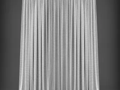 Curtain pair of curtains Low-poly 3D model