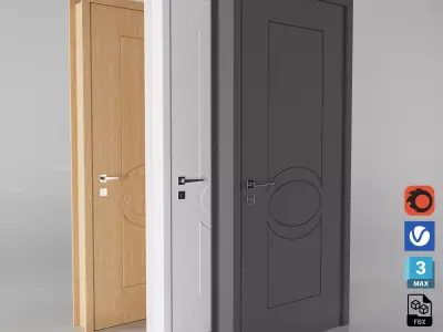 Interior Door Collection 004 3D model