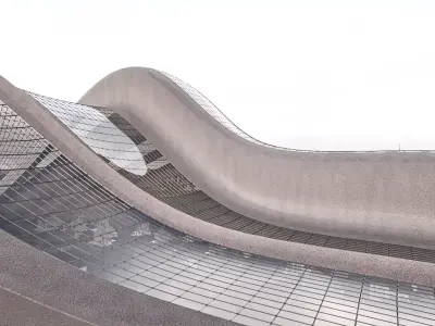 Amorphous Parametric Organic Architectural Structure Exibition Low-poly 3D model