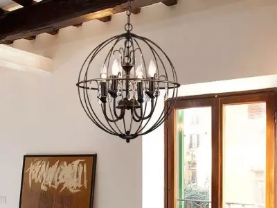 Leung 4-Light Candle Style Globe Chandelier 3D model