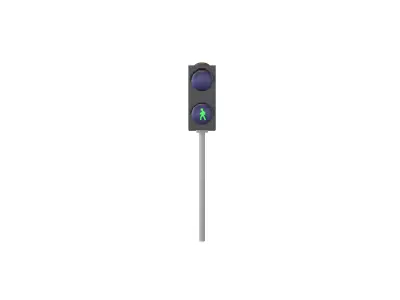 Pedestrian Traffic Light V1 006 Low-poly 3D model