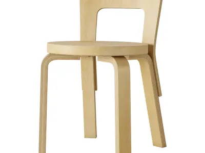 Aalto USA Artek Alvar Aalto Childrens Chair N66 3D model
