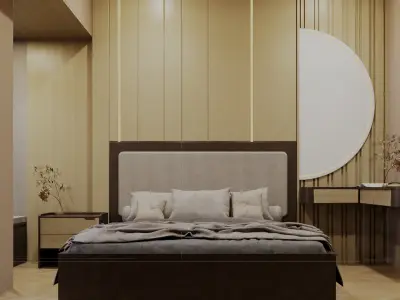 Compact Apartment Interior 3D Scene Low-poly 3D model