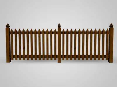 Wooden Fence 3D model order