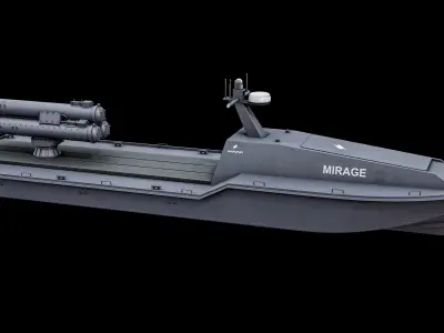  Mirage Saronic - Unmanned Robotic Autonomous Surface Vessel PBR 