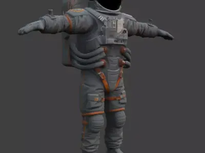 Astronaut spacesuit low poly Low-poly 3D model buy