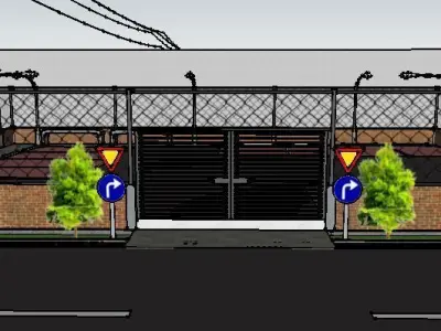 hospital parking area 3D print model