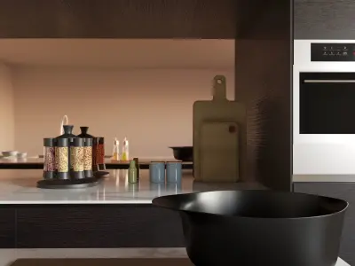 Black Kitchen 3D model