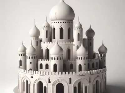 Moroccan style Rounded Castle 3D print model