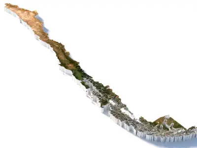 Chile Country Terrain 3D model