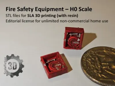 H0 Scale - Fire Safety Equipment 3D print model