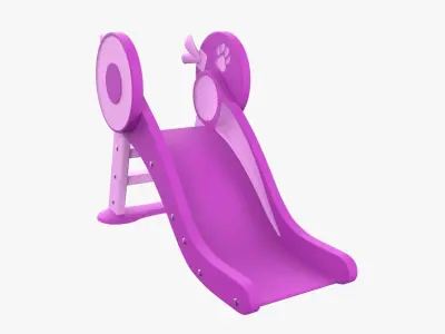 Kid Park Slide Park Equipment Interior Pink 3D model