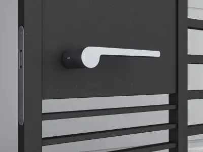 Aluminium door 29 3D model