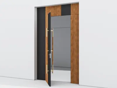 Aluminium door 41 3D model