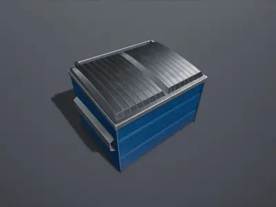 Stylized Dumpster Low-poly 3D model