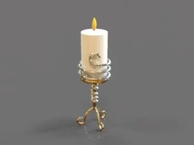 Elegant Candle Holder 3D model