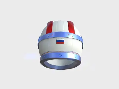 Astronaut Helmet B10 Russian - Character Design Fashion Low-poly 3D model