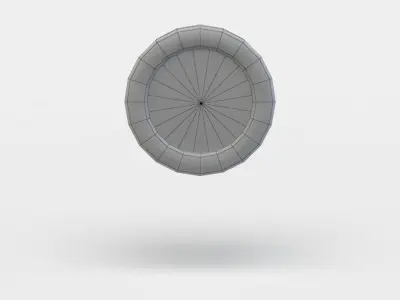 Window round mirror Low-poly 3D model