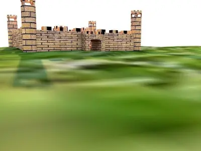 3d model castel square frame 3D model
