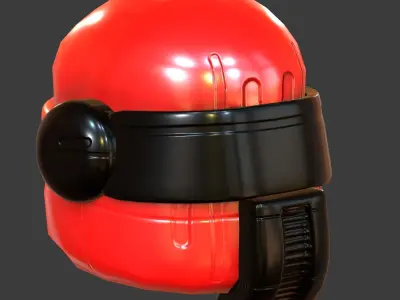 Gas mask helmet 3d model scifi Low-poly  Low-poly 3D model 365