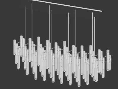 Waterfall Linear Rectangular Suspension Chandelier luxxu  3D model