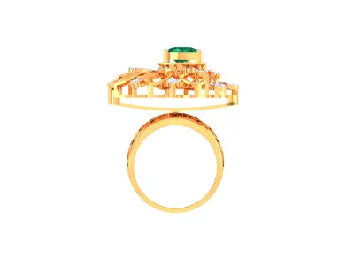 Women Ring  Render 3dm STL OBJ FBX Details 3D print model 300