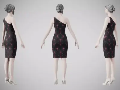 Dress 19 Light Burst Static Low-poly 3D model